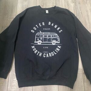 Gildan Black Crewneck Sweater with Graphic